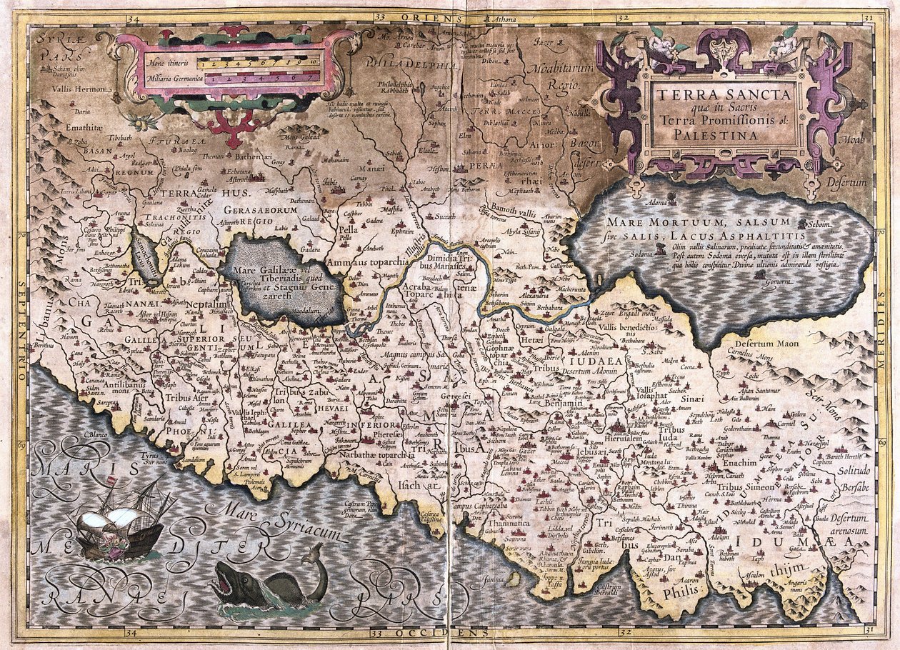 Ziemia Święta i Palestyna (grafika autorstwa Gerardus Mercator