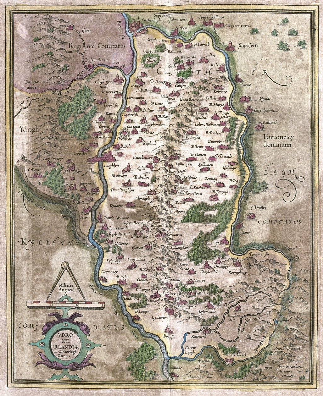 Irlandia (grawerowanie autorstwa Gerardus Mercator