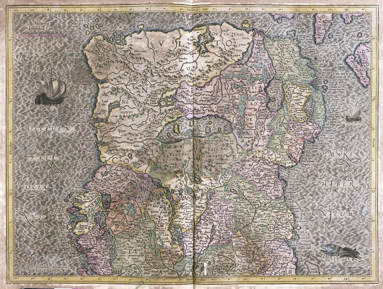 Irlandia autorstwa Gerardus Mercator