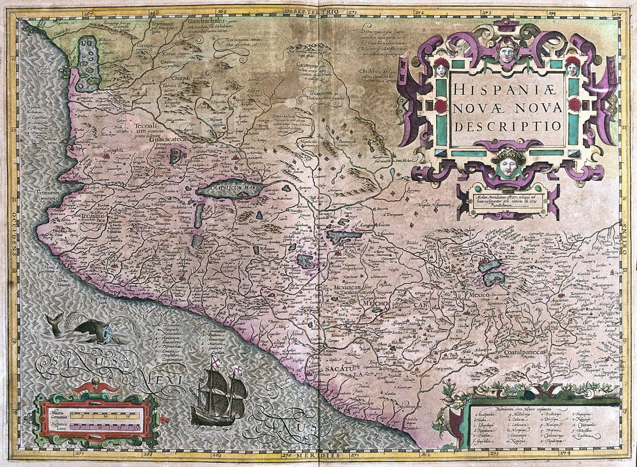 Meksyk (grawerowanie autorstwa Gerardus Mercator