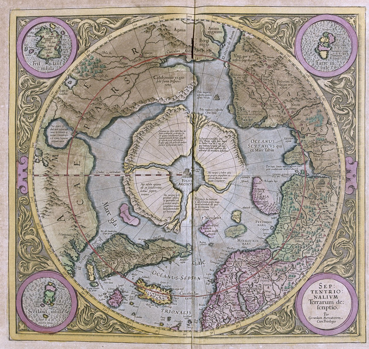 Regiony bieguna północnego autorstwa Gerardus Mercator