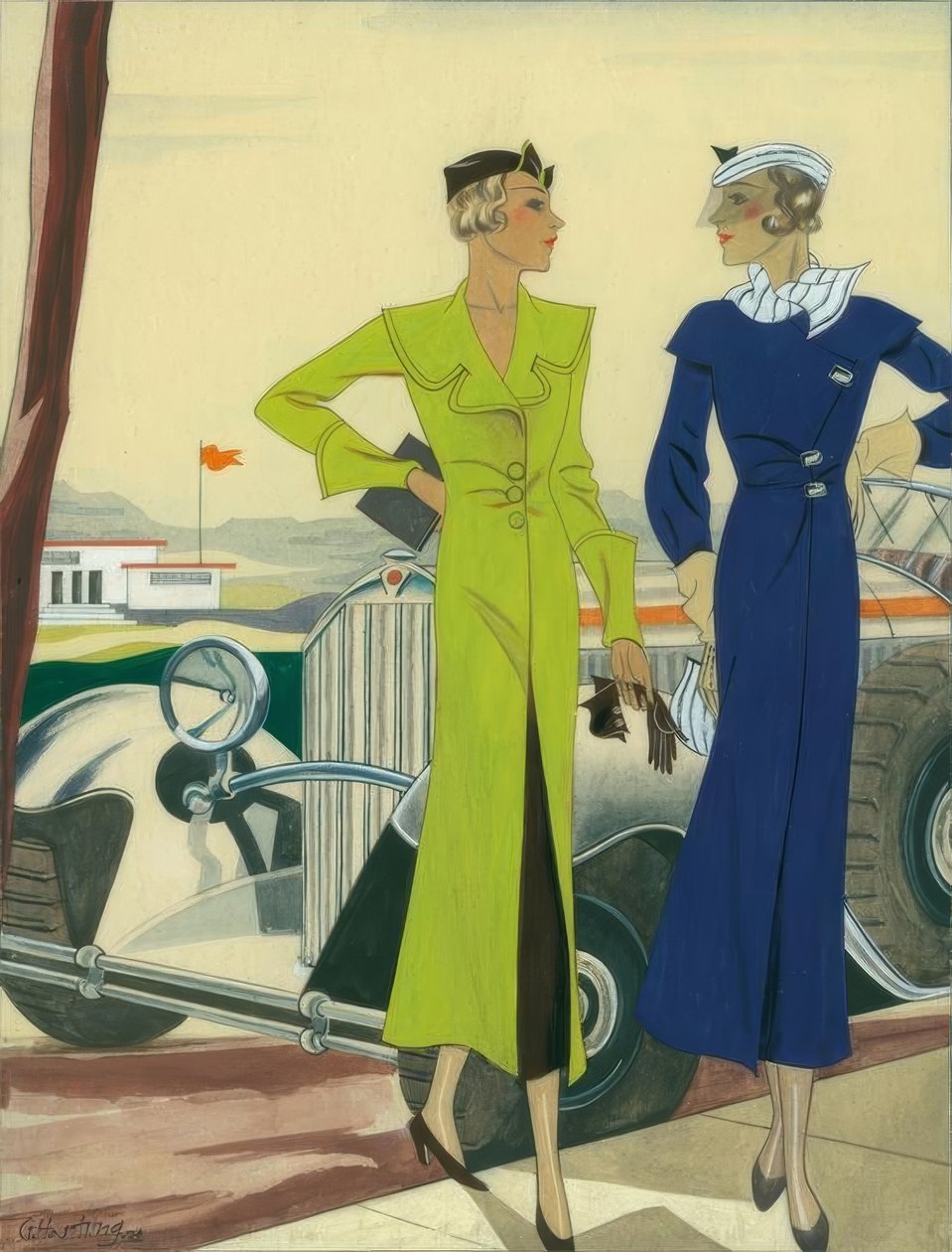 Moda damska 1932 / kurtki samochodowe / Gerd Hartung autorstwa Gerd Hartung