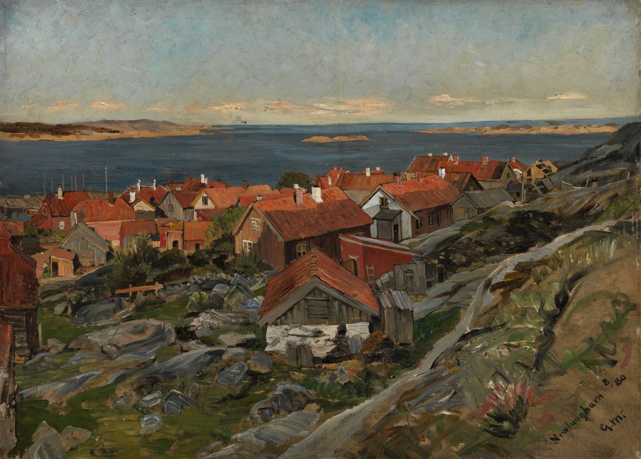 Widok na Nevlunghavn autorstwa Gerhard Peter Frantz Vilhelm Munthe
