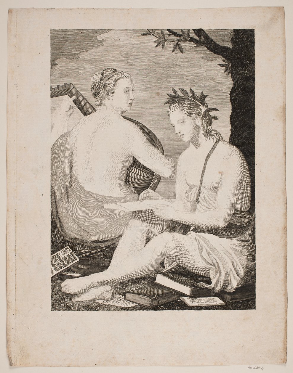 Terpsichore i Kalliope autorstwa Gerhard Ludvig Lahde