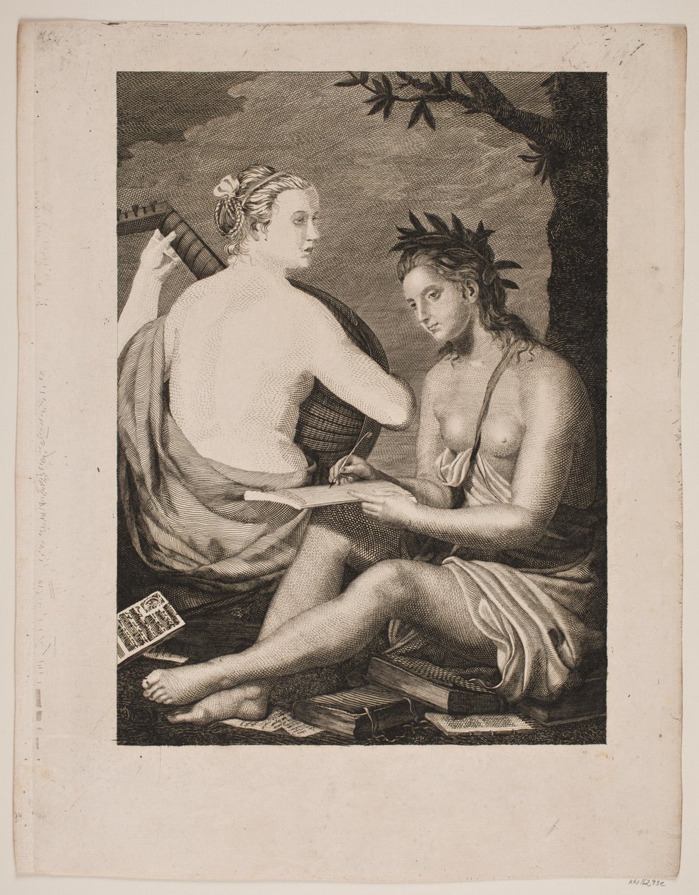 Terpsichore i Kalliope autorstwa Gerhard Ludvig Lahde