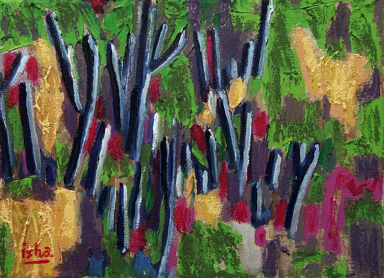 Spring Saguaros, 2018 (olej na płótnie) autorstwa Gerhardt Isringhaus