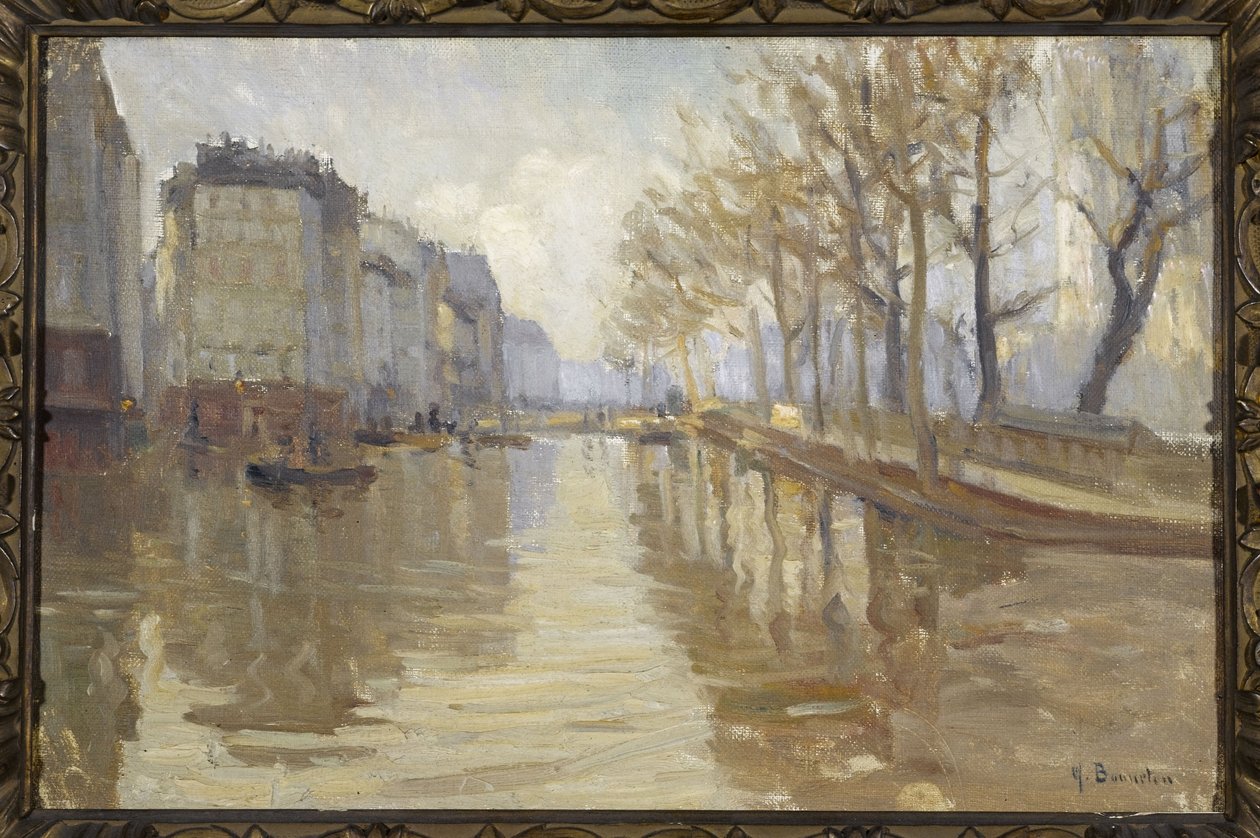 Quai Montebello (powódź w 1910 r.) autorstwa Germain Eugene Bonneton