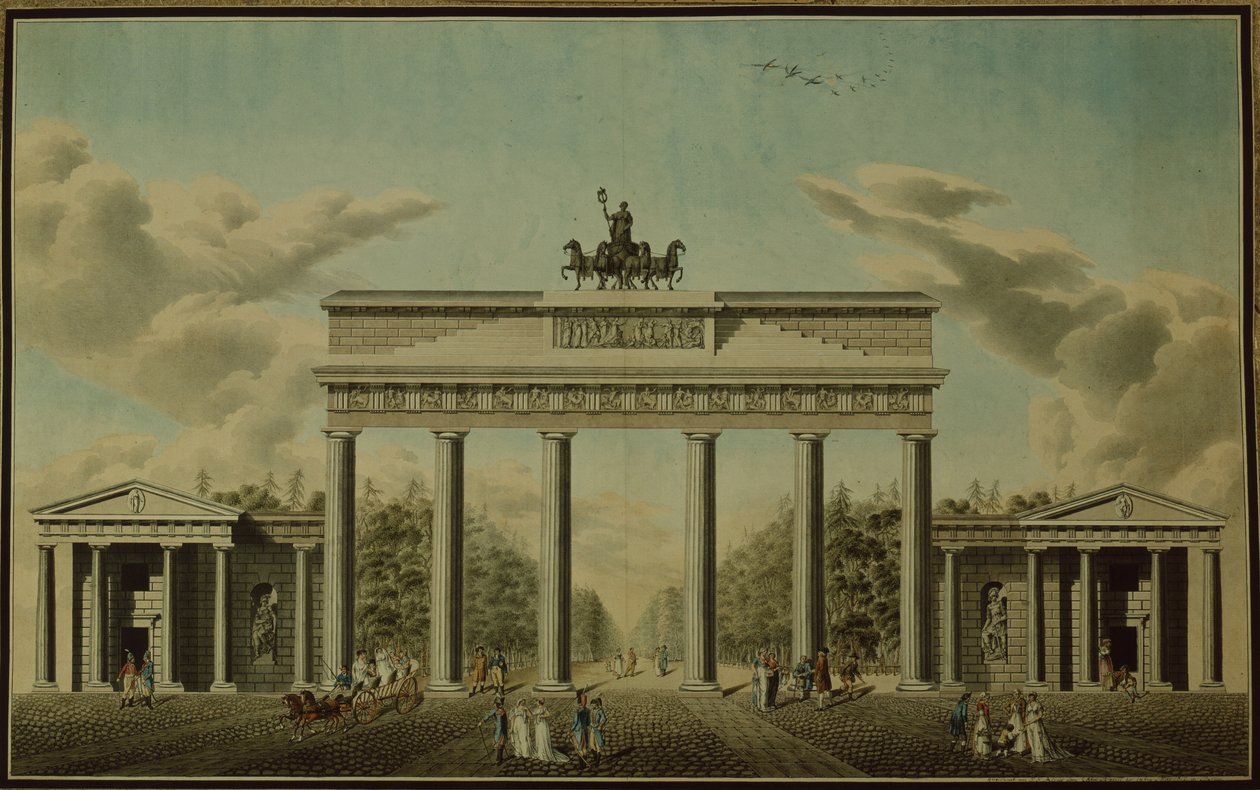 Brama Brandenburska, 1812 autorstwa German School