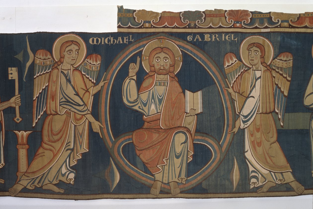 Chrystus z Archaniołami Michałem i Gabrielem, 1250 autorstwa German School