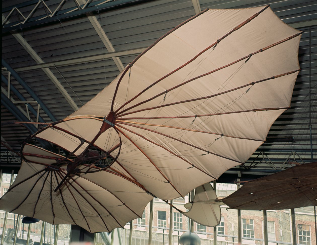Szybowiec wykonany dla Otto Lilienthala (1848-96) c.1891 (drewno i bawełna) (patrz również 260936) autorstwa German School