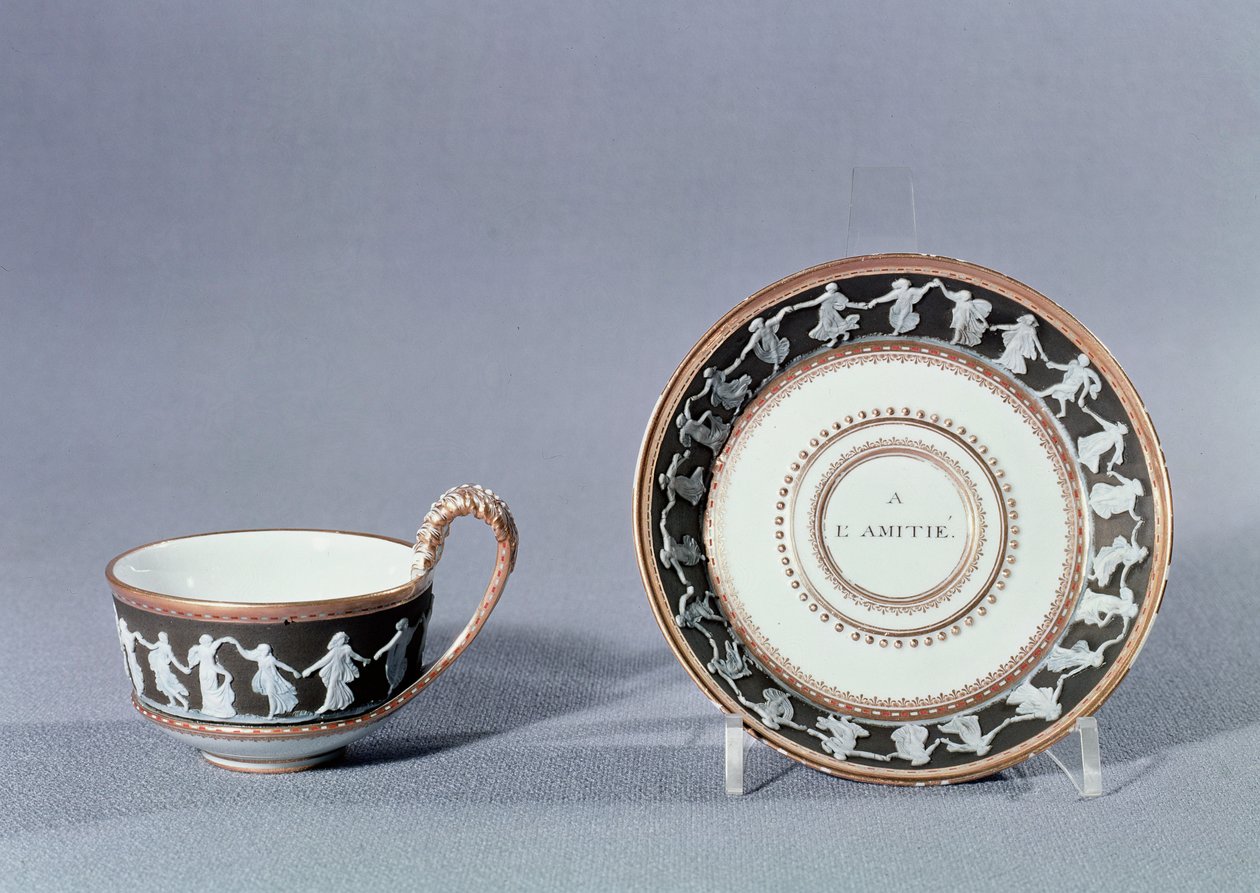 Filiżanka i spodek miśnieński, koniec XVIII w. (porcelana) autorstwa German School