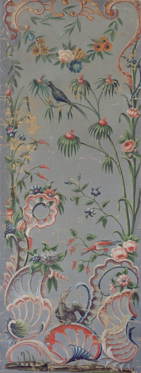 Tapeta z ceraty, ok. 1760-70 autorstwa German School