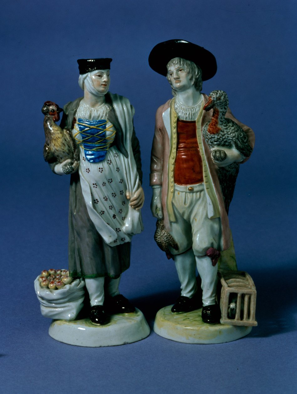 Para sprzedawców indyków, prawdopodobnie wzorowana przez Jean-Jacoba Louisa (1703-72), Ludwigsburg, ok. 1765 (porcelana) autorstwa German School