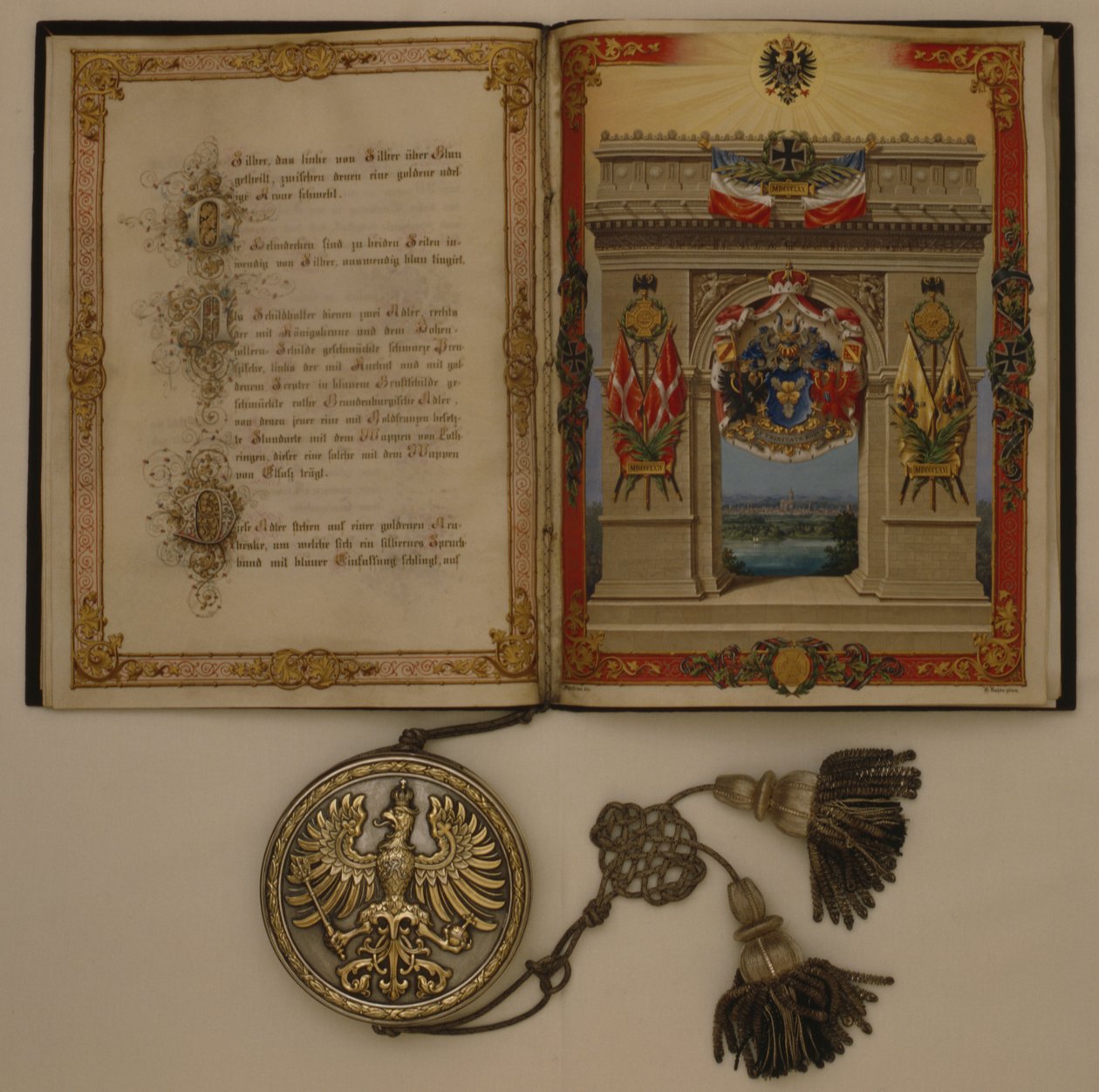 Dyplom książęcy inwestujący Otto von Bismarck z dnia 21 marca 1871 r. (media mieszane) autorstwa German School