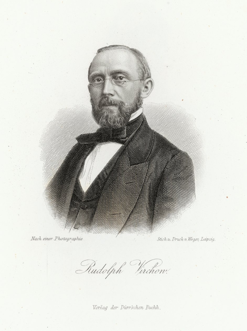 Rudolph Virchow (1821-1902) w „Allgemeine Moden-Zeitung”, Lipsk, 1872 autorstwa German School