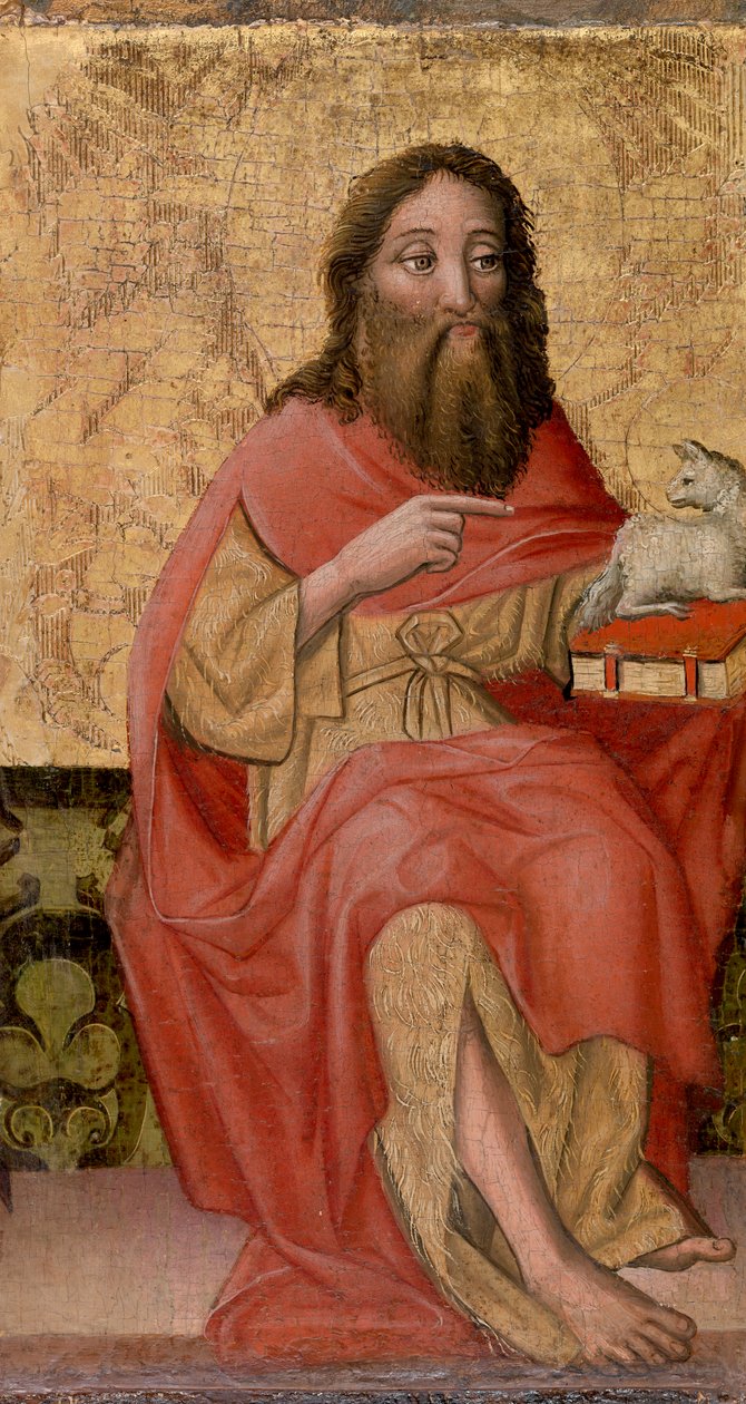Św. Jan Chrzciciel (tempera na panelu) autorstwa German School
