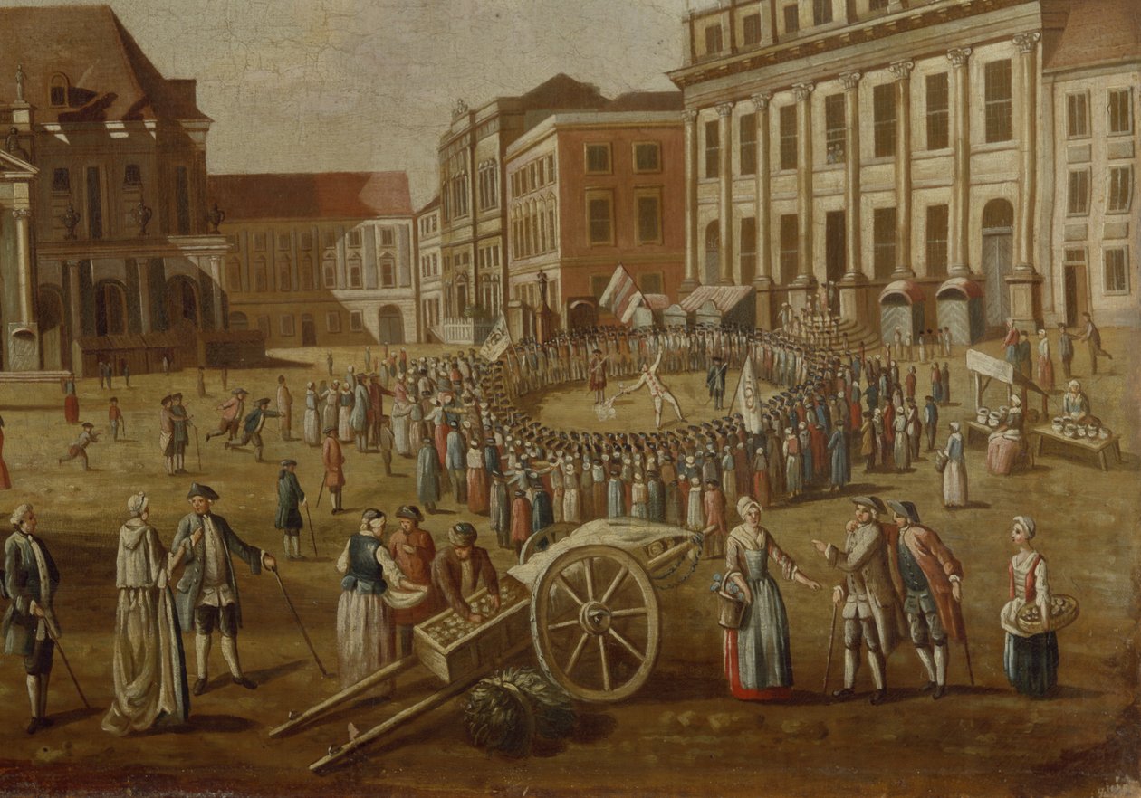Альтер Маркт дахь гудамжны жүжигчид, 1771 (дэлгэрэнгүй 330438)поли autorstwa German School