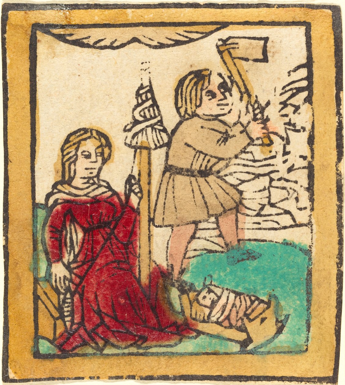 Adam i Ewa autorstwa German 15th Century