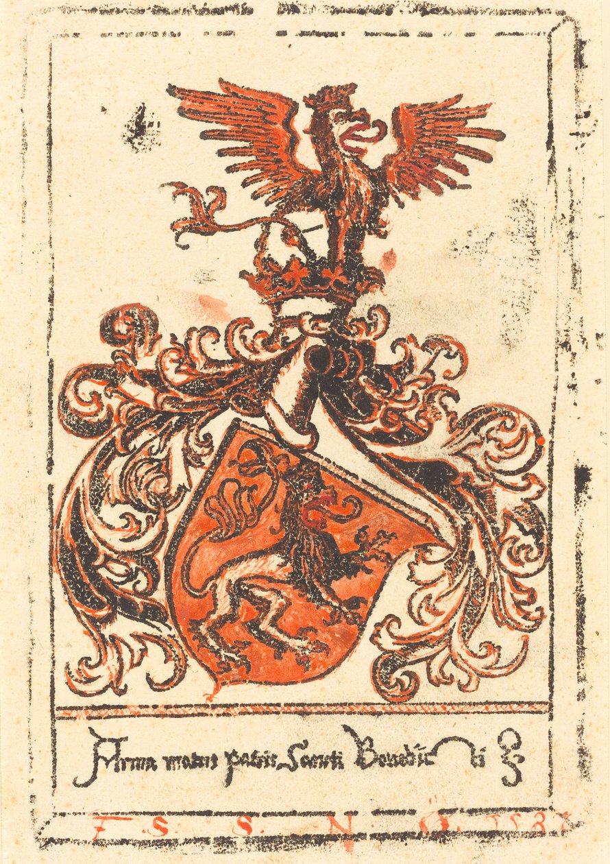 Ekslibris opactwa Ottobeuren autorstwa German 15th Century