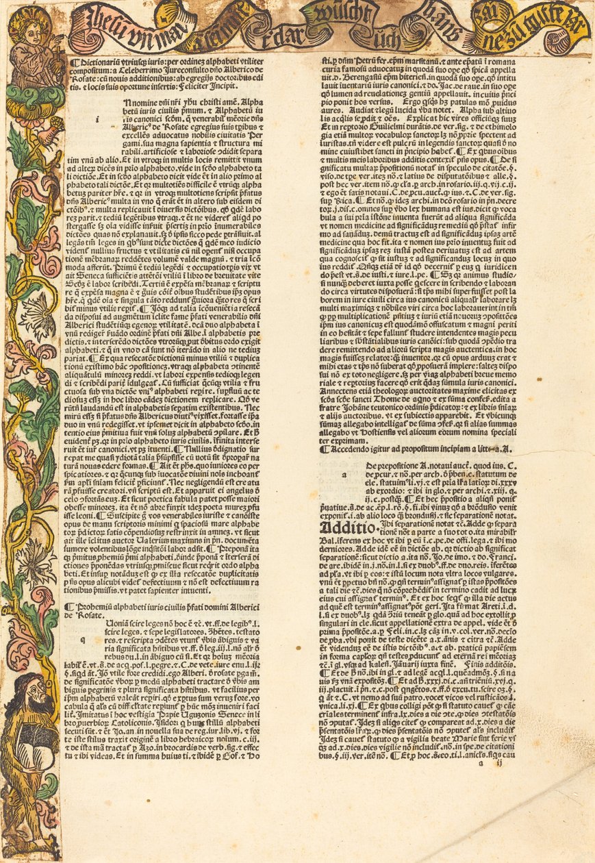 Granica z almanachu autorstwa German 15th Century