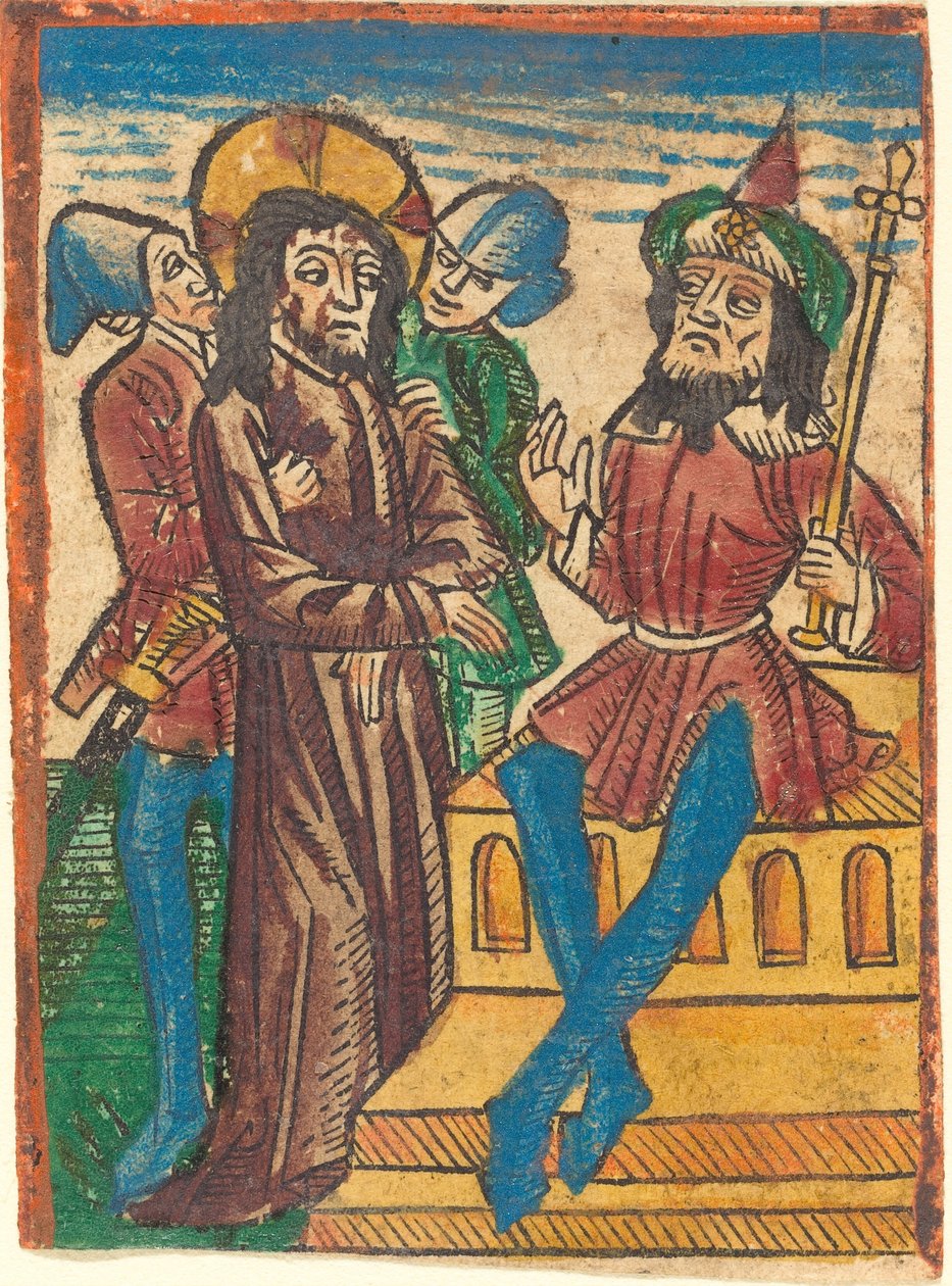 Chrystus przed Piłatem autorstwa German 15th Century