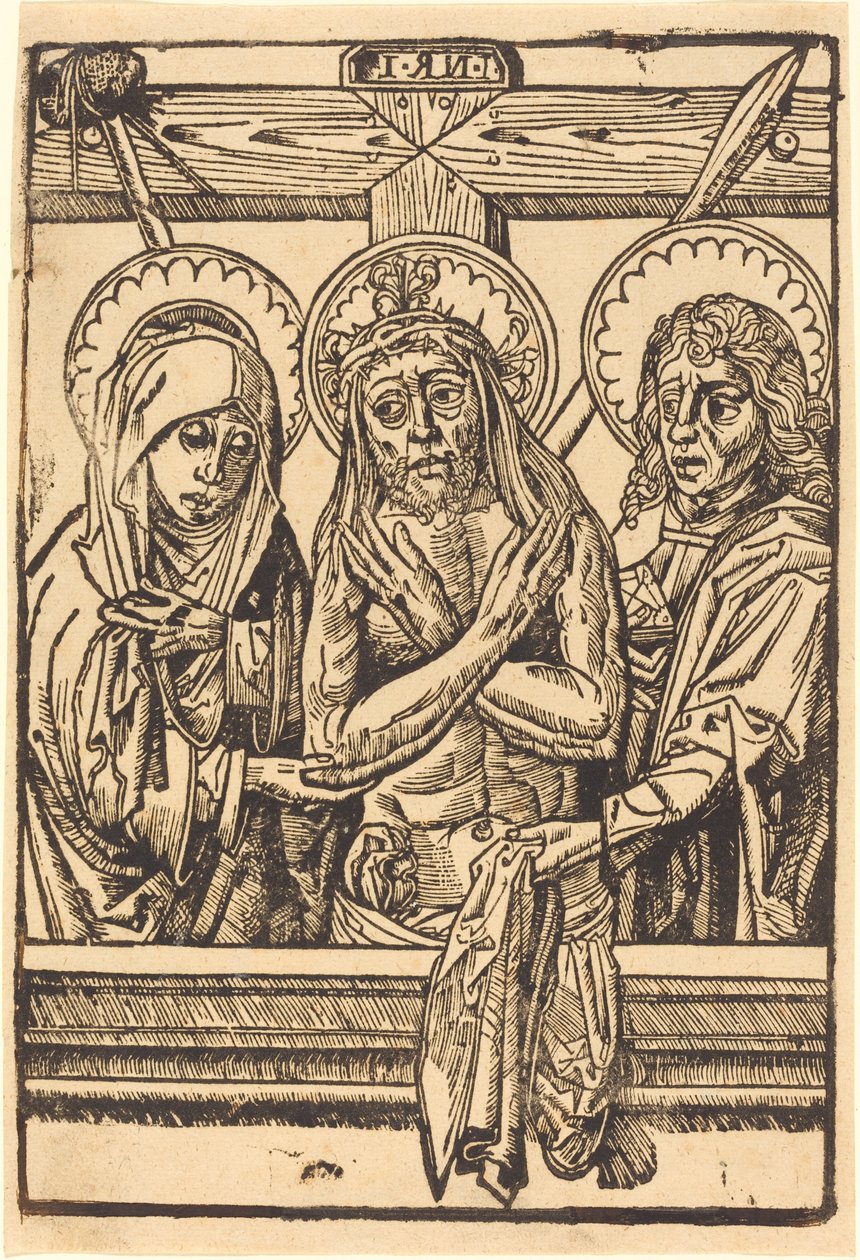 Chrystus między Marią i Janem autorstwa German 15th Century