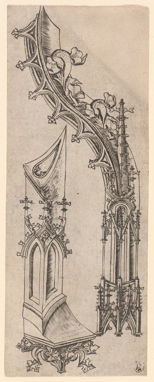 Gotycka litera „d” autorstwa German 15th Century
