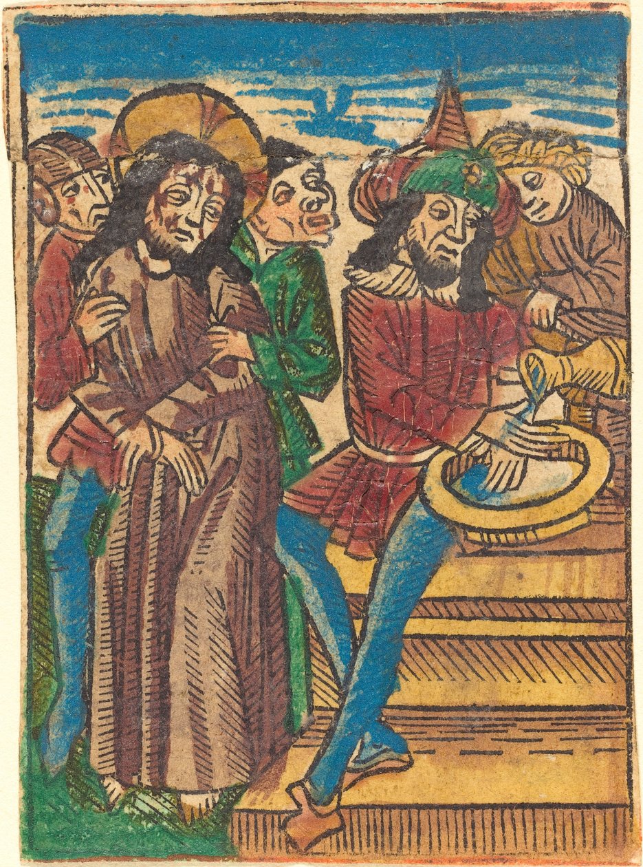 Piłat myje ręce autorstwa German 15th Century