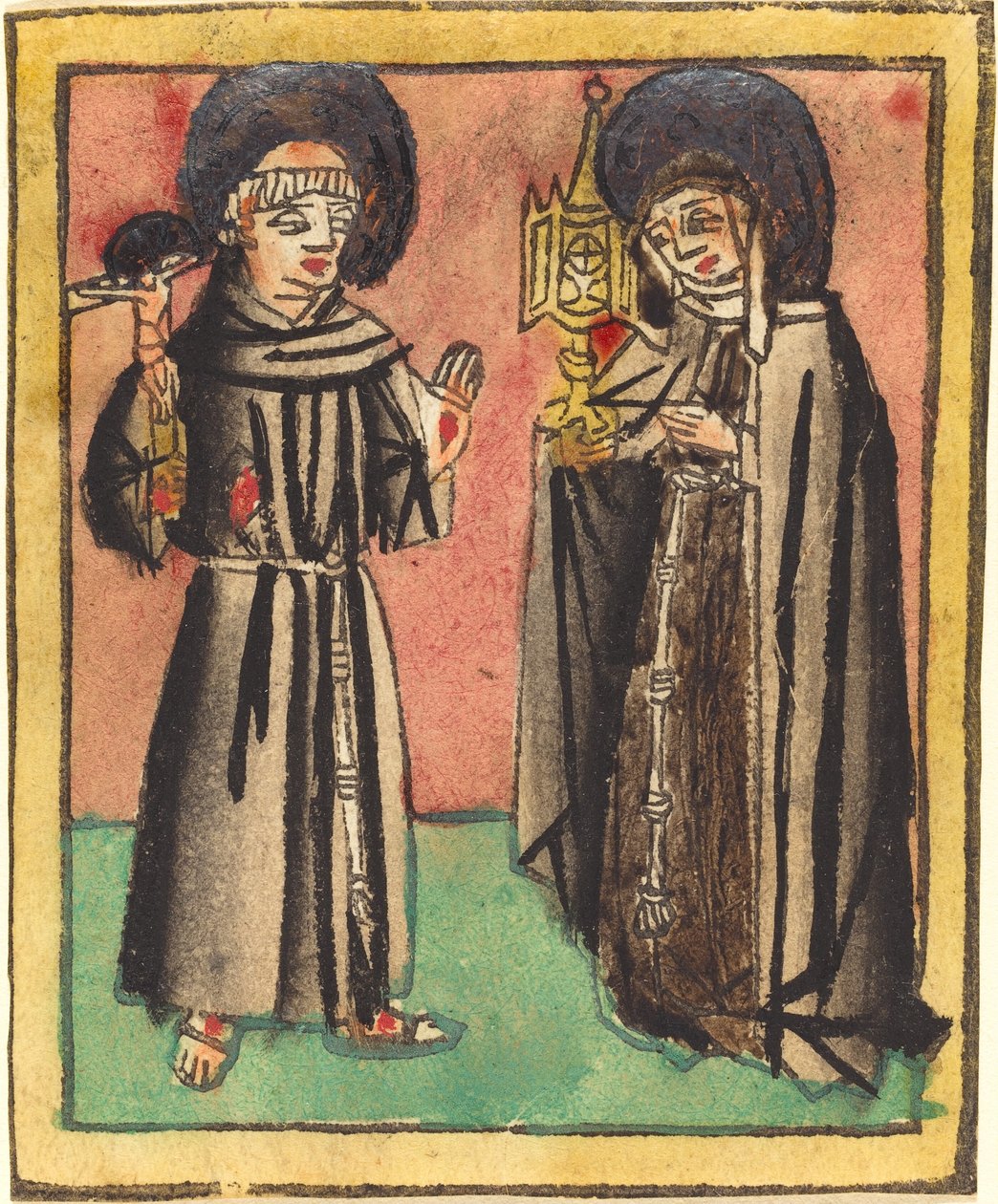 Św. Franciszek i Św. Klara autorstwa German 15th Century
