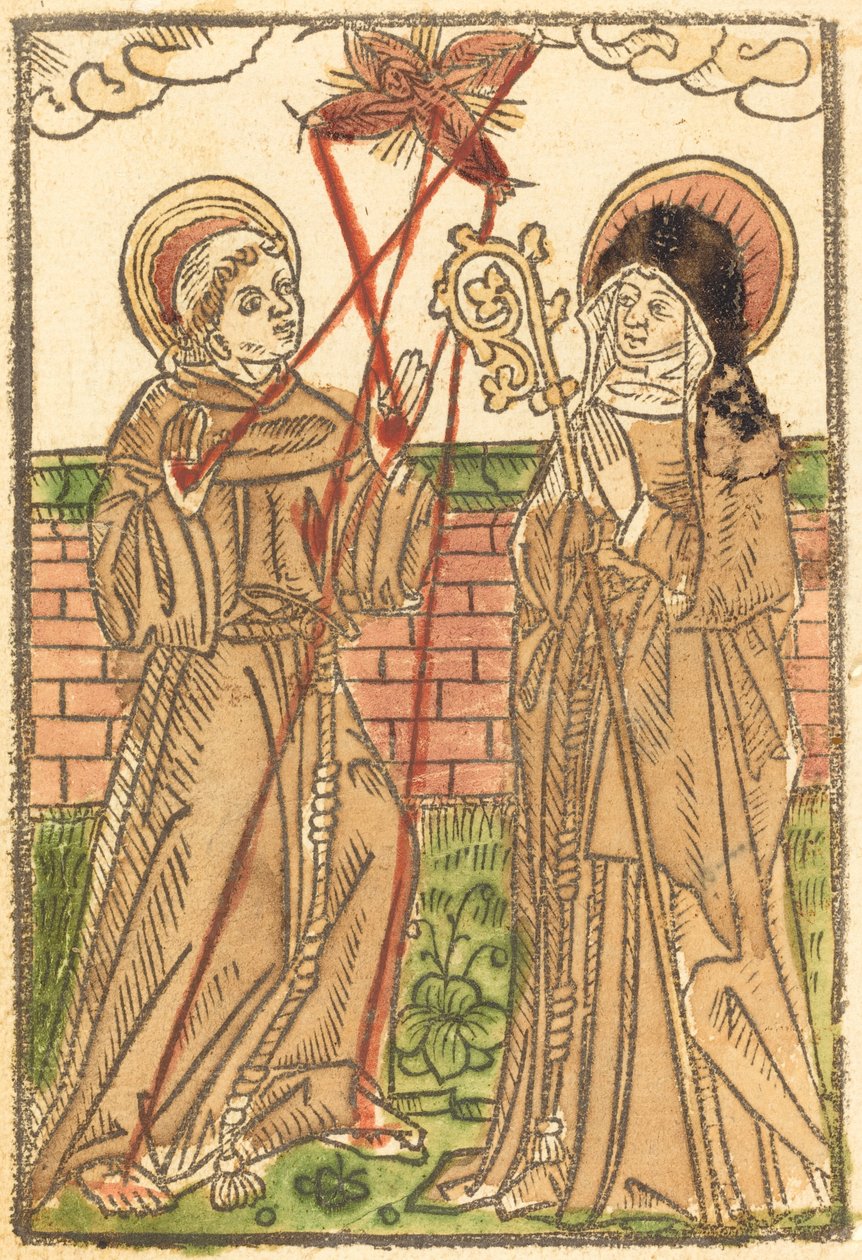 Św. Franciszek i Św. Klara autorstwa German 15th Century