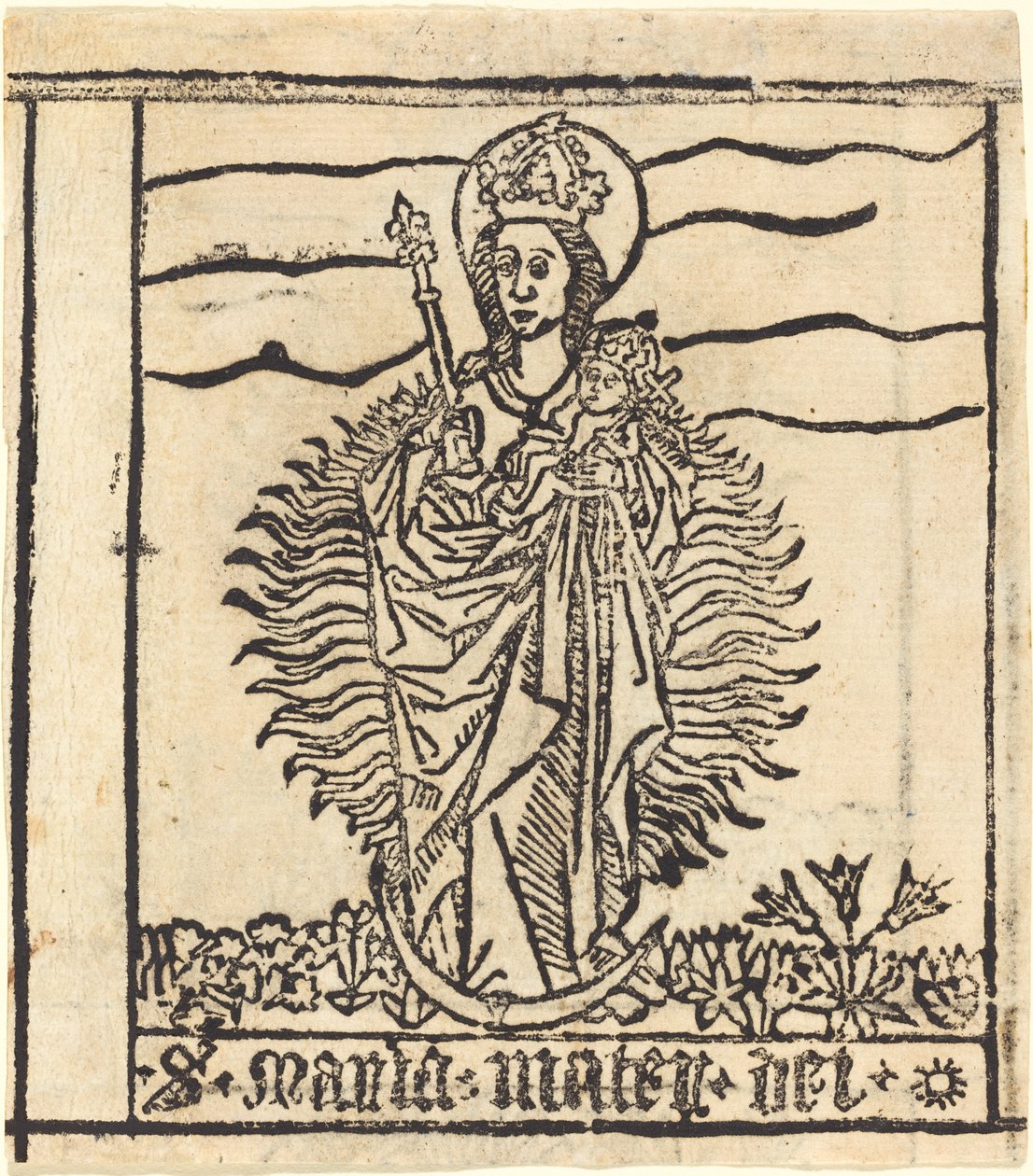 Dziewica i Dziecko autorstwa German 15th Century