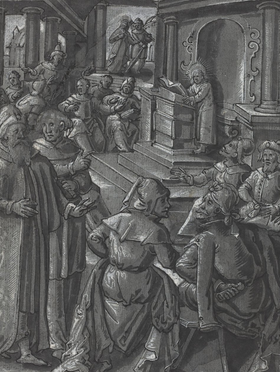 Chrystus uzdrawiający chromych [verso] autorstwa German 16th Century