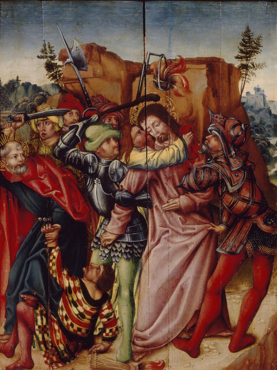 Pocałunek Judasza, początek XVI wieku. autorstwa German Master