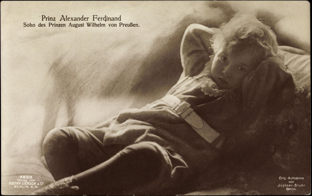 Książę Aleksander Ferdynand, syn Augusta Wilhelma autorstwa German Photographer
