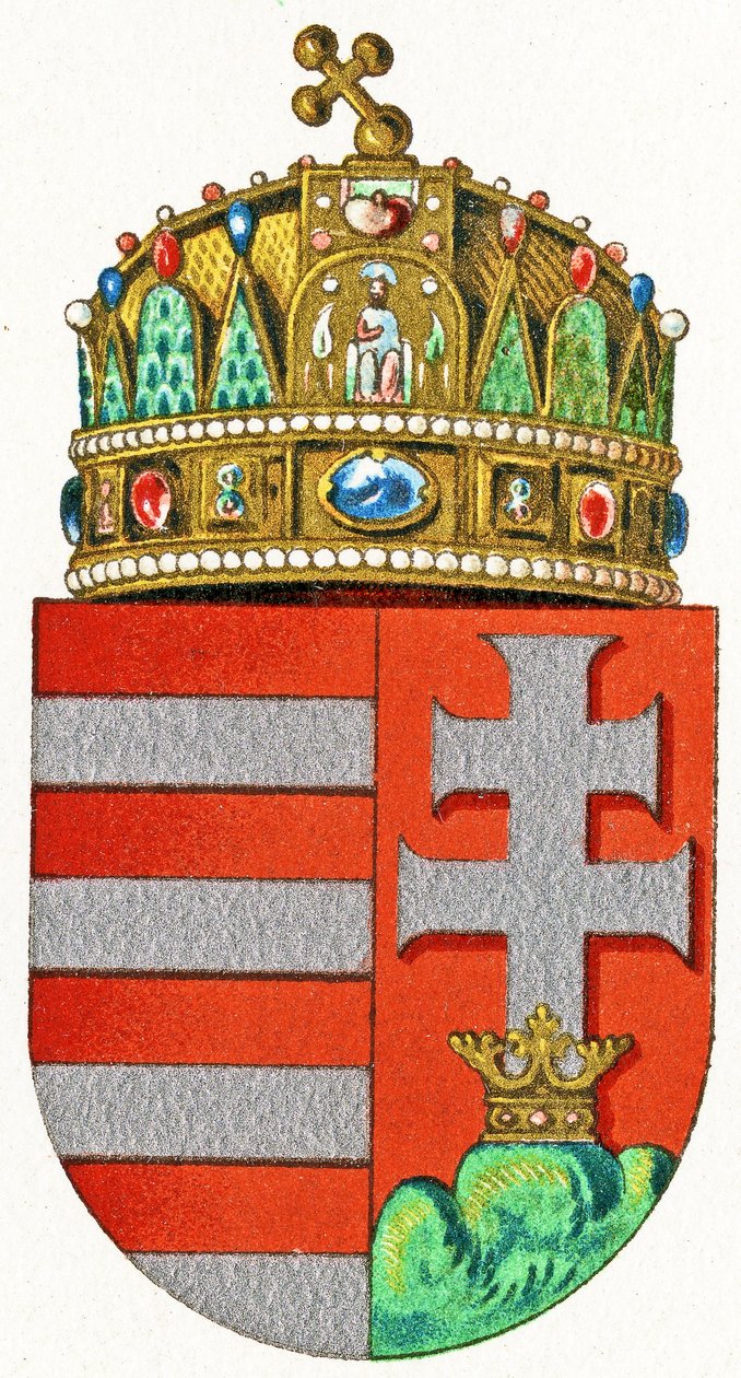 Herb Węgier, c.1898 autorstwa German School
