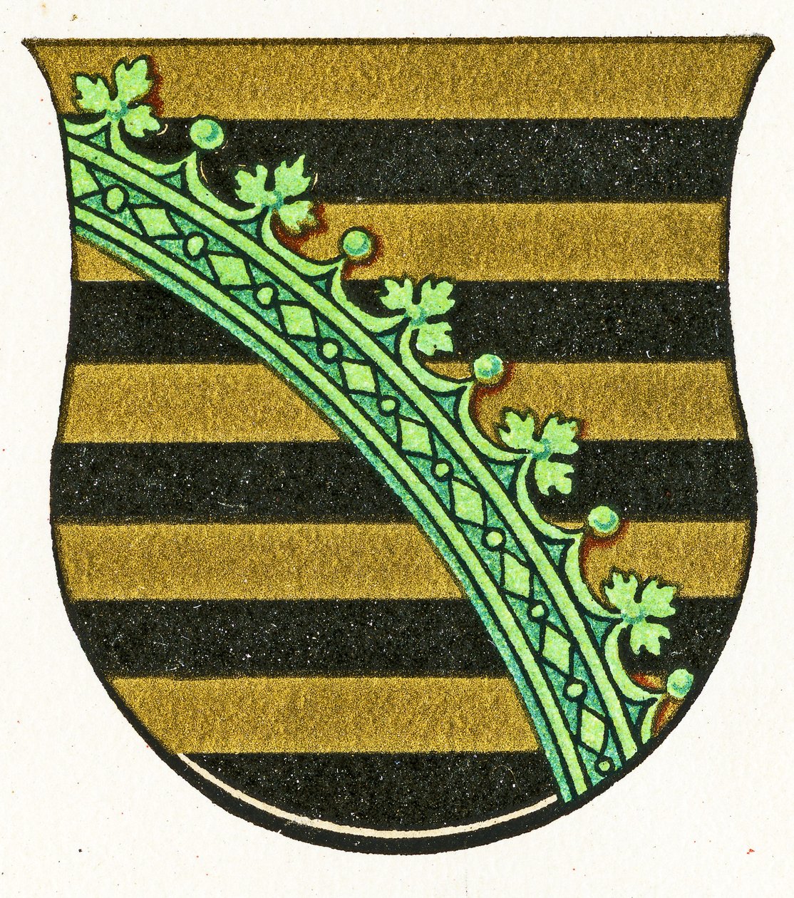 Herb Saksonii, c.1898 autorstwa German School