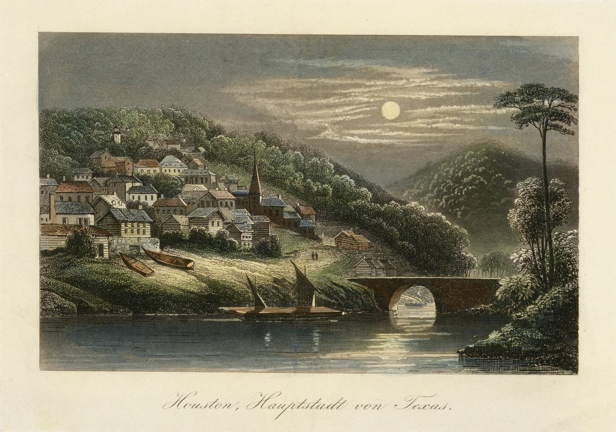 هوسټن، د ټیکساس پلازمینه، ج. 1845-c. 1850 پولی autorstwa German School