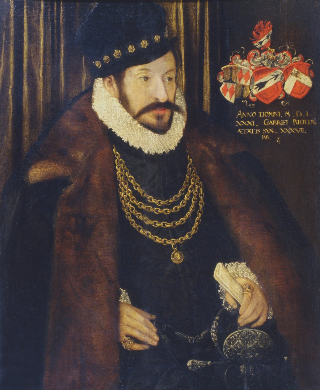 Portret Gabriela Ridlera, 1581 autorstwa German School