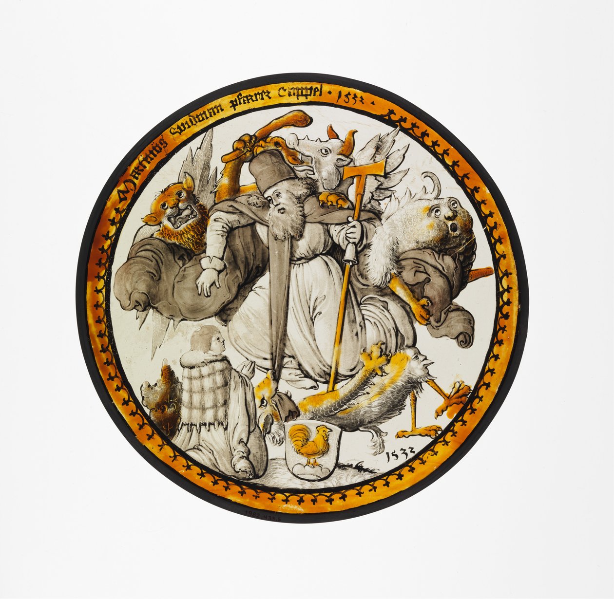 Roundel z kuszeniem św. Antoniego autorstwa German School