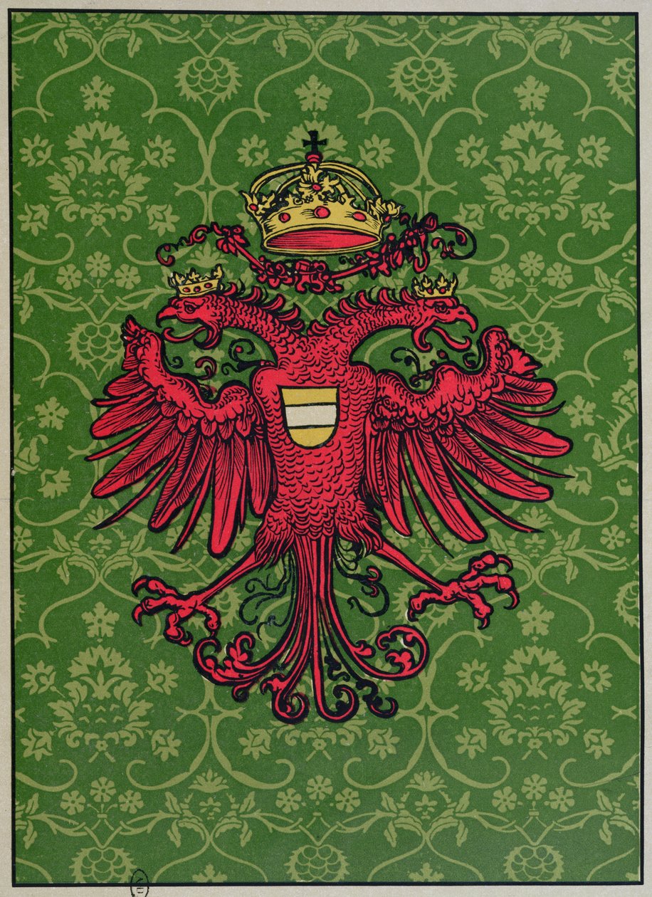 Dwugłowy orzeł Maksymiliana I (1459-1519) autorstwa German School