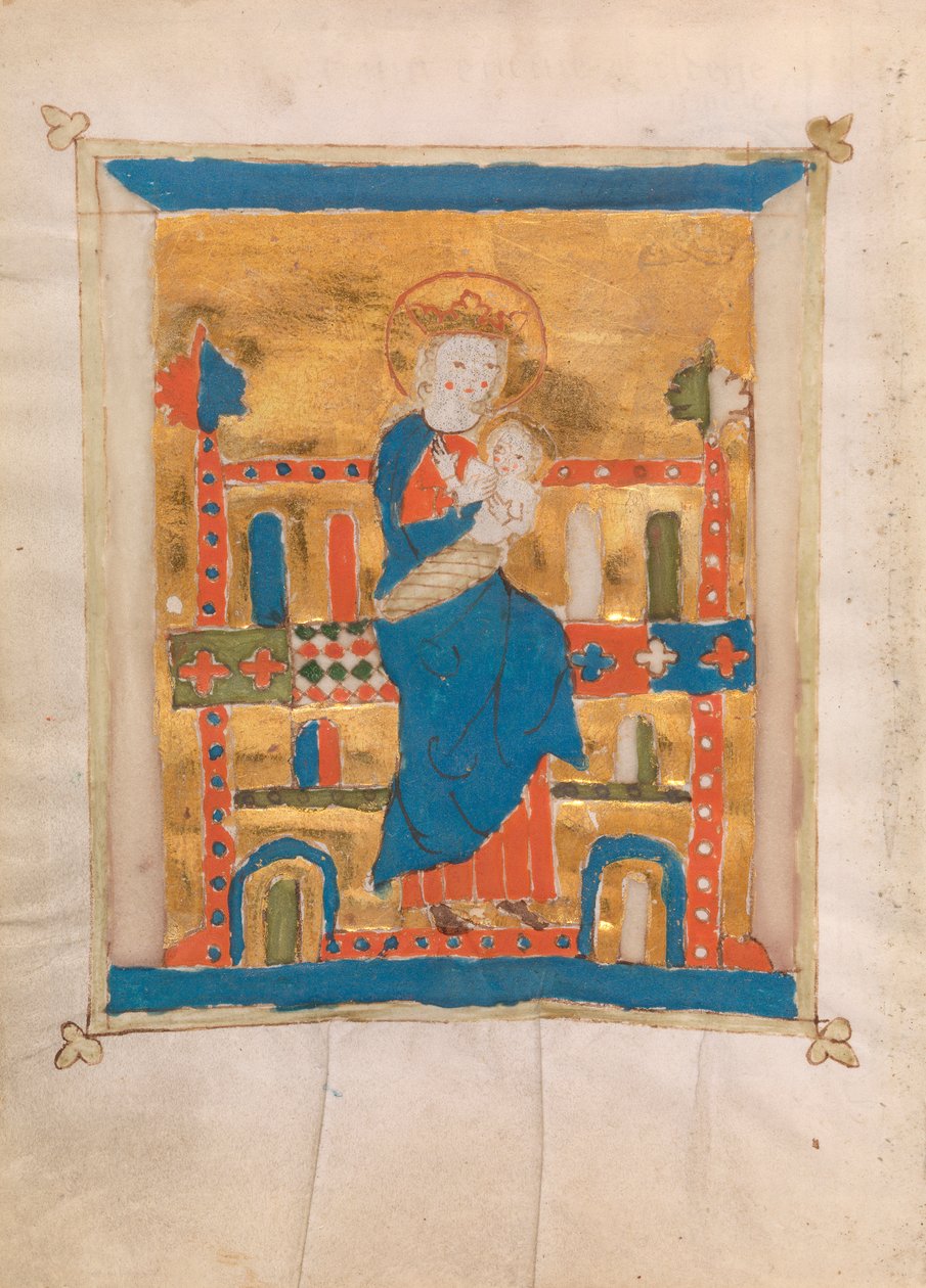 Dziewica z Dzieciątkiem, 1400 (wc na welinie) autorstwa German School