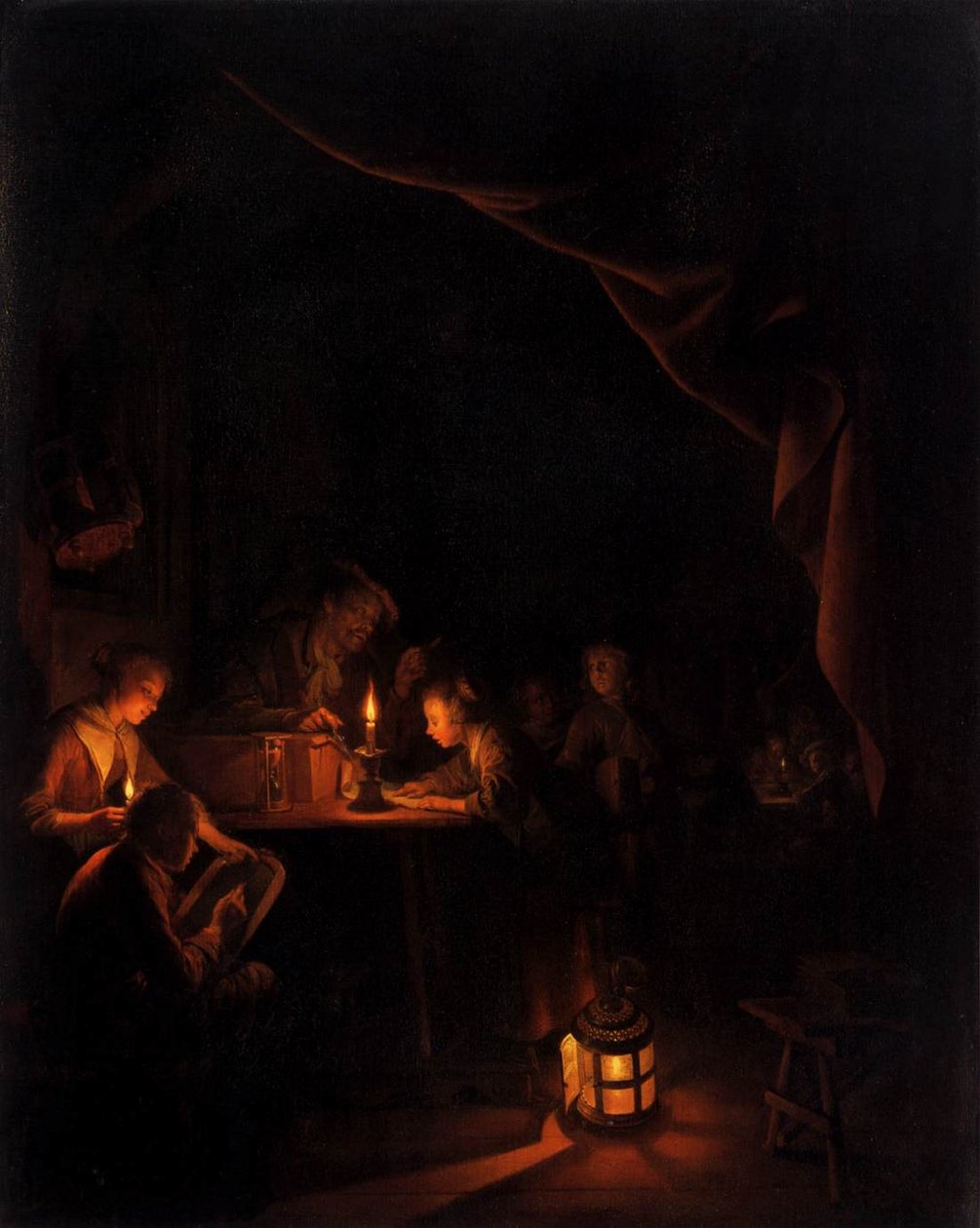 Szkoła wieczorowa autorstwa Gerrit Dou