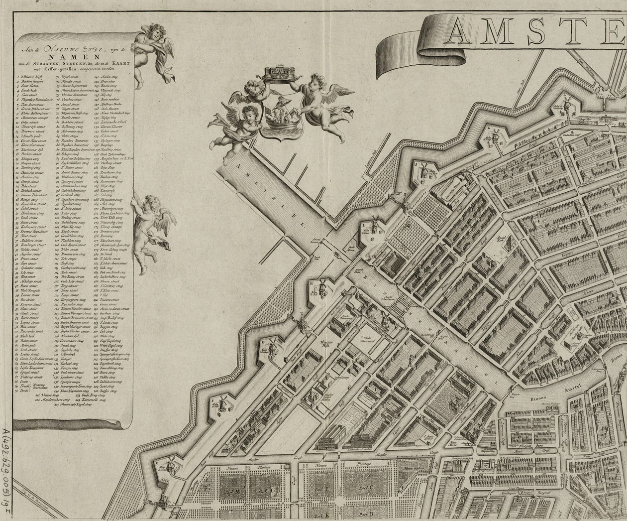 Mapa Amsterdamu autorstwa Gerrita de Broen autorstwa Gerrit de Broen
