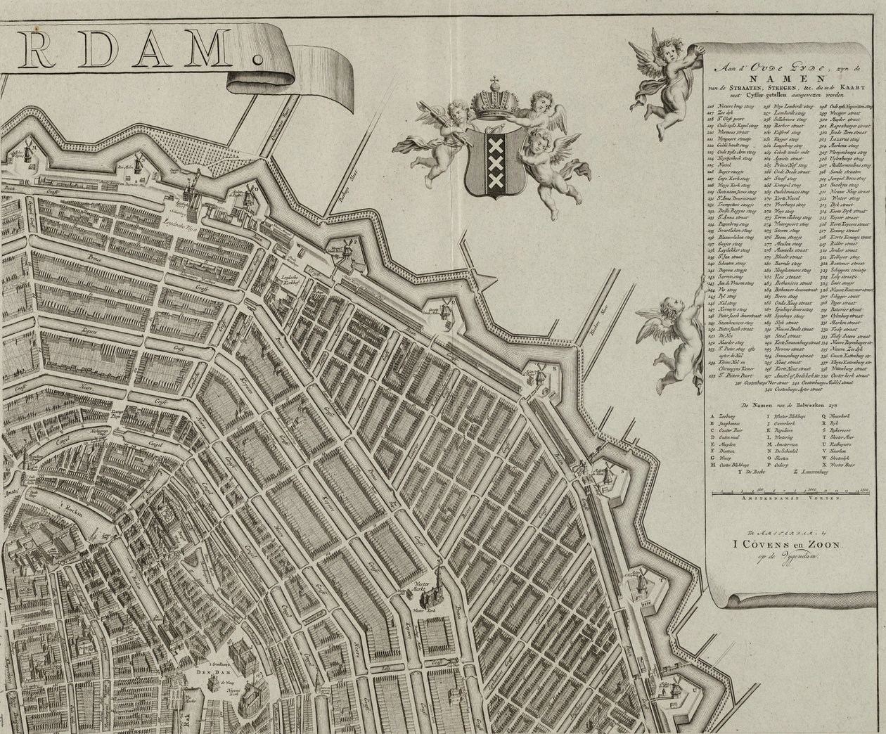 Mapa Amsterdamu autorstwa Gerrita de Broen autorstwa Gerrit de Broen