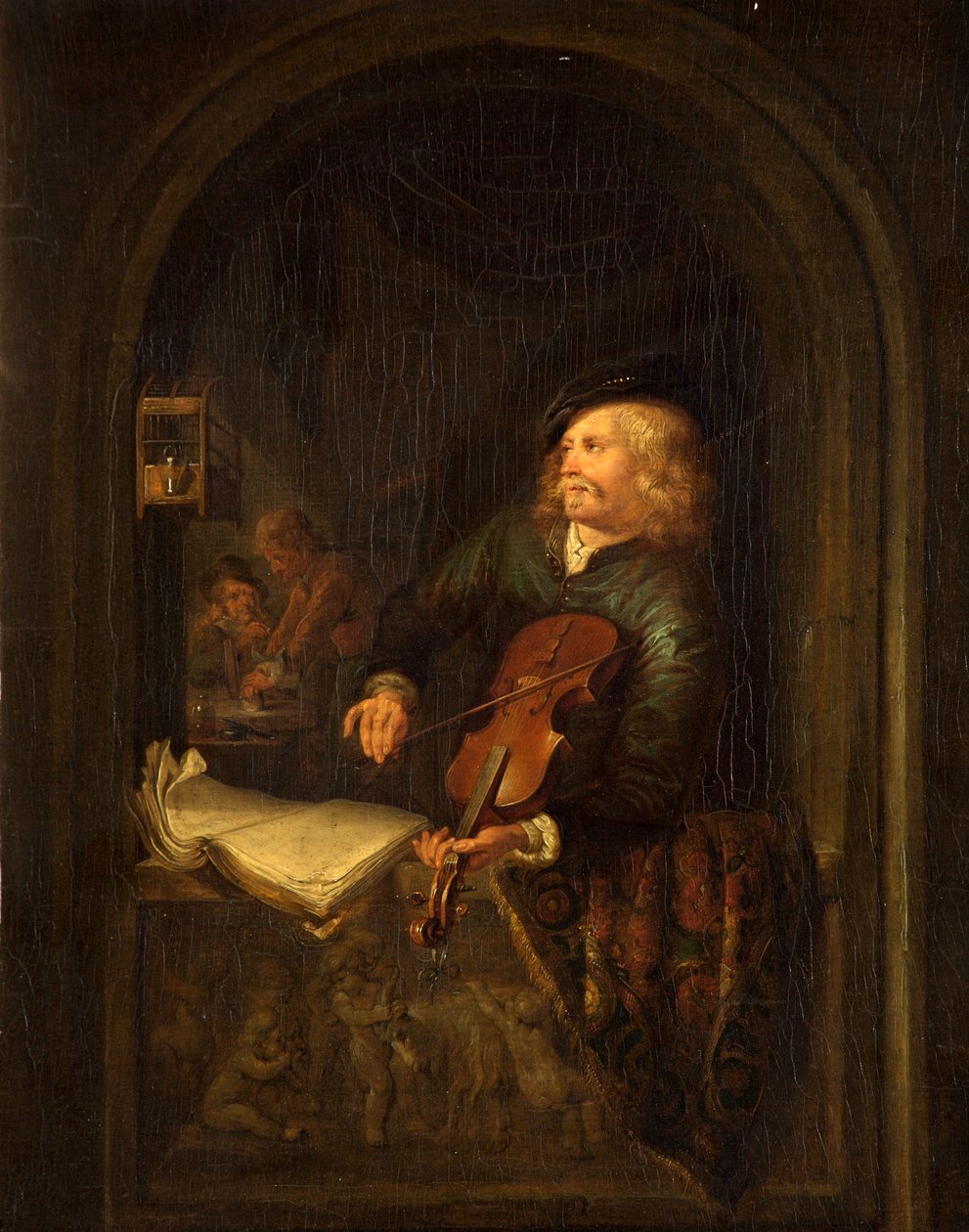 Człowiek ze skrzypcami autorstwa Gerrit Dou