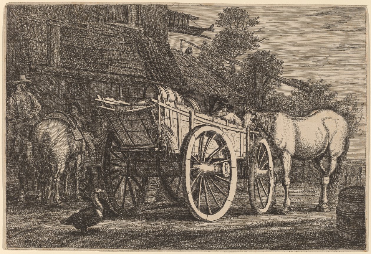 Wózek czterokołowy autorstwa Gerrit Claesz Bleker
