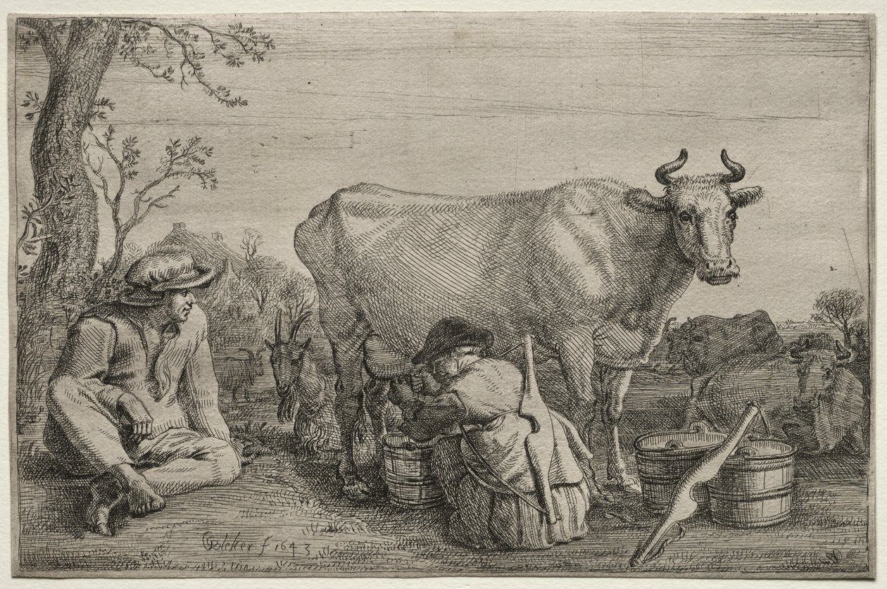 Mleczarka, 1643. autorstwa Gerrit Claesz. Bleker
