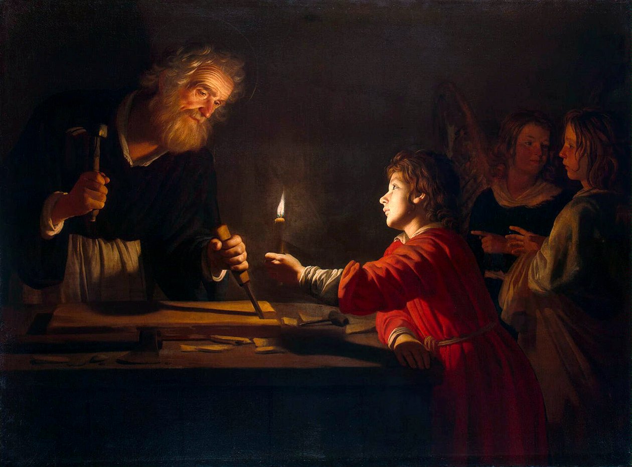 Dzieciństwo Chrystusa”, ok. 1620. autorstwa Gerrit van Honthorst