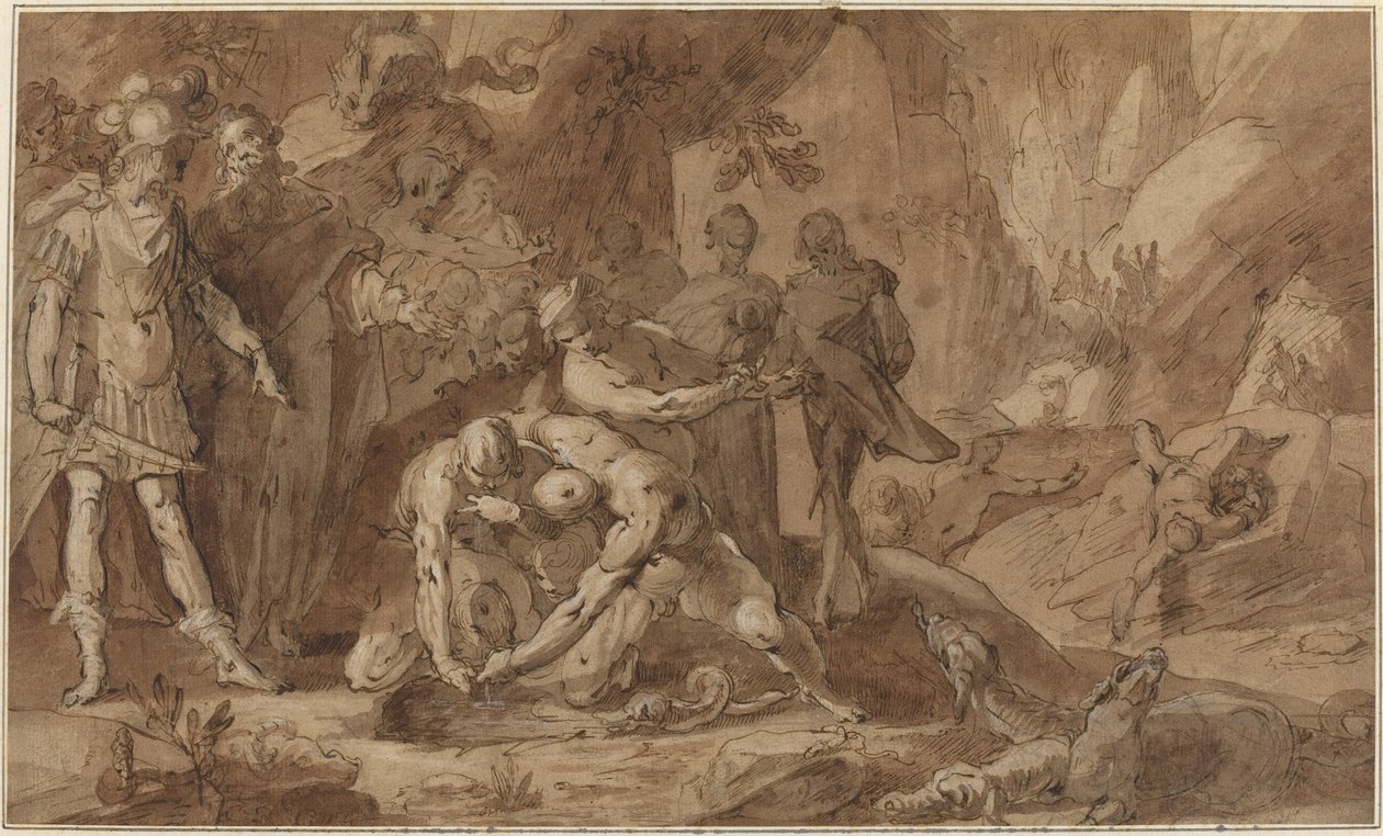 Odyseusz i Teirezjasz autorstwa Gerrit Pietersz Sweelinck