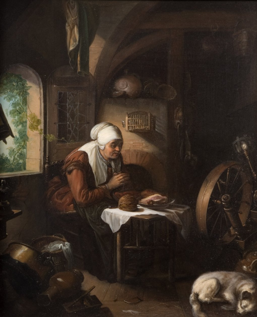 Łaska przed mięsem autorstwa Gerrit Dou